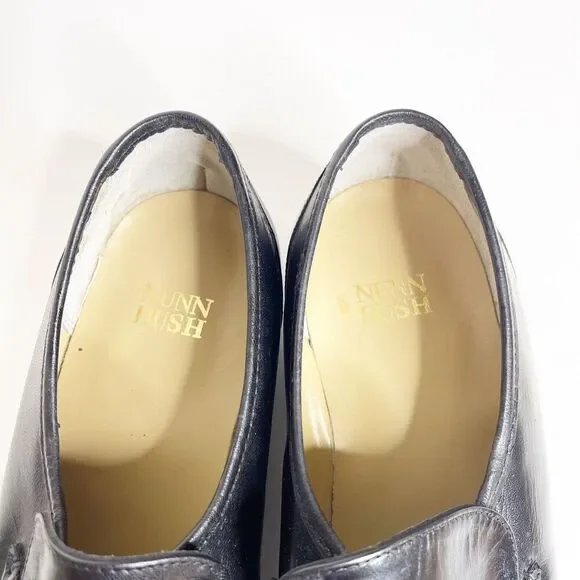 NEW Vintage Nunn Bush 10.5M Black Moc Toe Loafers Leather Dress Shoes - Picture 6 of 8